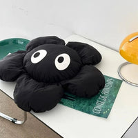 Coussin Fleur Noir Kawaii