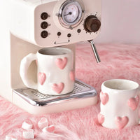 Mug Blanc à Cœur Rose
