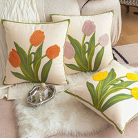 Housse de Coussin Motif Floral