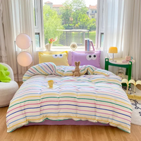 Parure de Lit Kawaii Rayures Cartoon