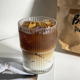 Tumbler en Verre avec Motif Rayé