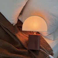 Lampe de Chevet Demi Lune en Bois