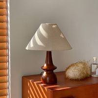 Lampe de Chevet en Bois Vintage