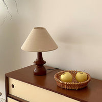 Lampe de Chevet en Bois Vintage
