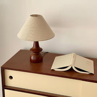 Lampe de Chevet en Bois Vintage