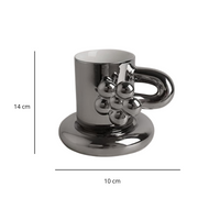 Mug Poignée Fleur en Céramique