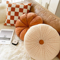 Housse de Coussin Tissé Orange