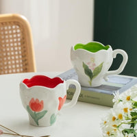 Mini Tasse Florale en Céramique