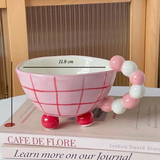 Mug à Carreaux avec Poignée Perles