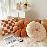 Housse de Coussin Tissé Orange