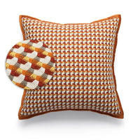 Housse de Coussin Tissé Orange