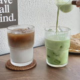 Tumbler en Verre avec Motif Rayé