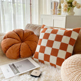 Housse de Coussin Tissé Orange