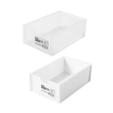 Mini bac de Rangement Bureau Blanc et transparent