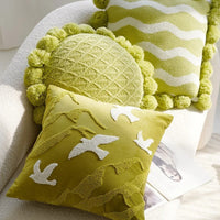 Housse de Coussin Vert Aesthetic