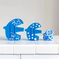 Vase Oiseaux Bleu Volant