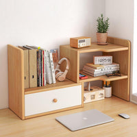 Étagère de Bureau en Bois Ajustable pour Accessoires de Bureau