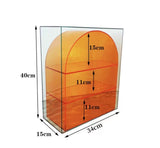 Étagère de Rangement en Acrylique Orange