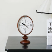 Horloge de Table Classique avec Pied en Bois