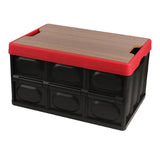 Boite de Rangement Pliable avec Couvercle noir et rouge