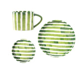 Mug à Rayures avec Soucoupe