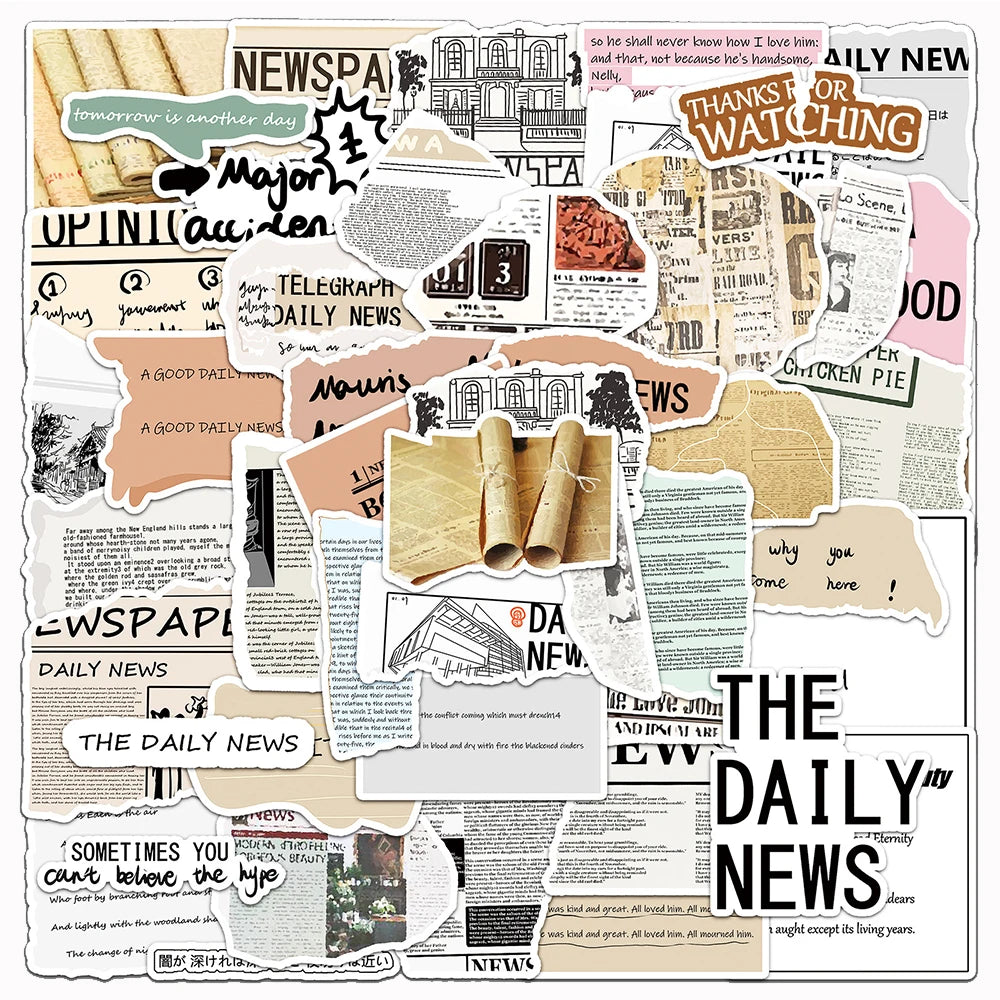 Stickers Retro Newspaper | MaChambreAesthetic™