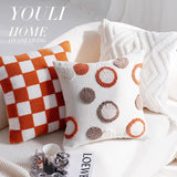 Housse de Coussin Tissé Orange