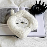 Horloge en Peluche Pomme Blanche