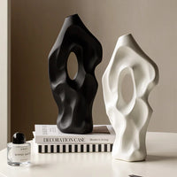 Vase Abstrait Noir et Blanc