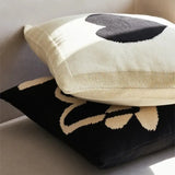 Housse de Coussin Design Cœur Noir