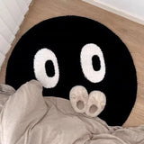 Tapis Noir Gros Yeux Cartoon