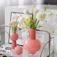 Vase en Verre Rose