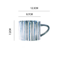 Mug à Rayures avec Soucoupe