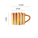 Mug à Rayures avec Soucoupe