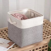 Panier à Linge Tissu gris