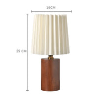 Lampe de Chevet Plissée en Bois