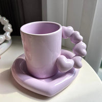 Mug Cœur avec Soucoupe