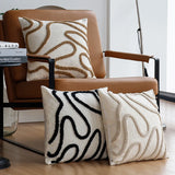 Housse de Coussin Motif Abstrait Chic