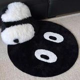 Tapis Noir Gros Yeux Cartoon