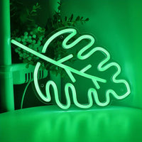 Néon LED Feuille Verte