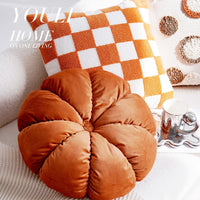 Housse de Coussin Tissé Orange