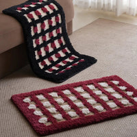 Tapis Descente de Lit Rouge