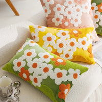 Housse de Coussin Marguerites Colorées