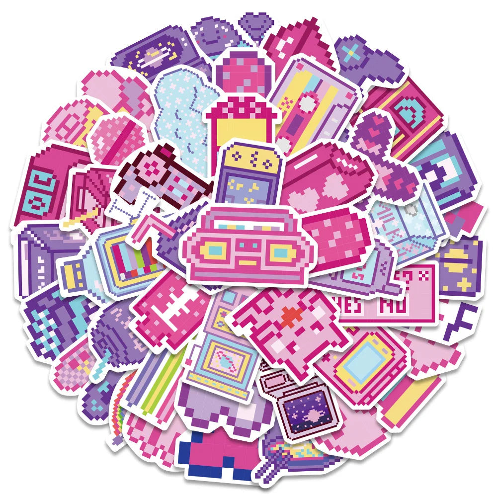Pixel Glass Sticker Stickers Pixel | MaChambreAesthetic™