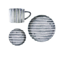 Mug à Rayures avec Soucoupe