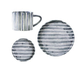 Mug à Rayures avec Soucoupe