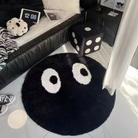 Tapis Noir Gros Yeux Cartoon