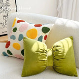 Housse Coussin Floral Brodé Multicolore