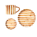 Mug à Rayures avec Soucoupe