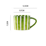 Mug à Rayures avec Soucoupe